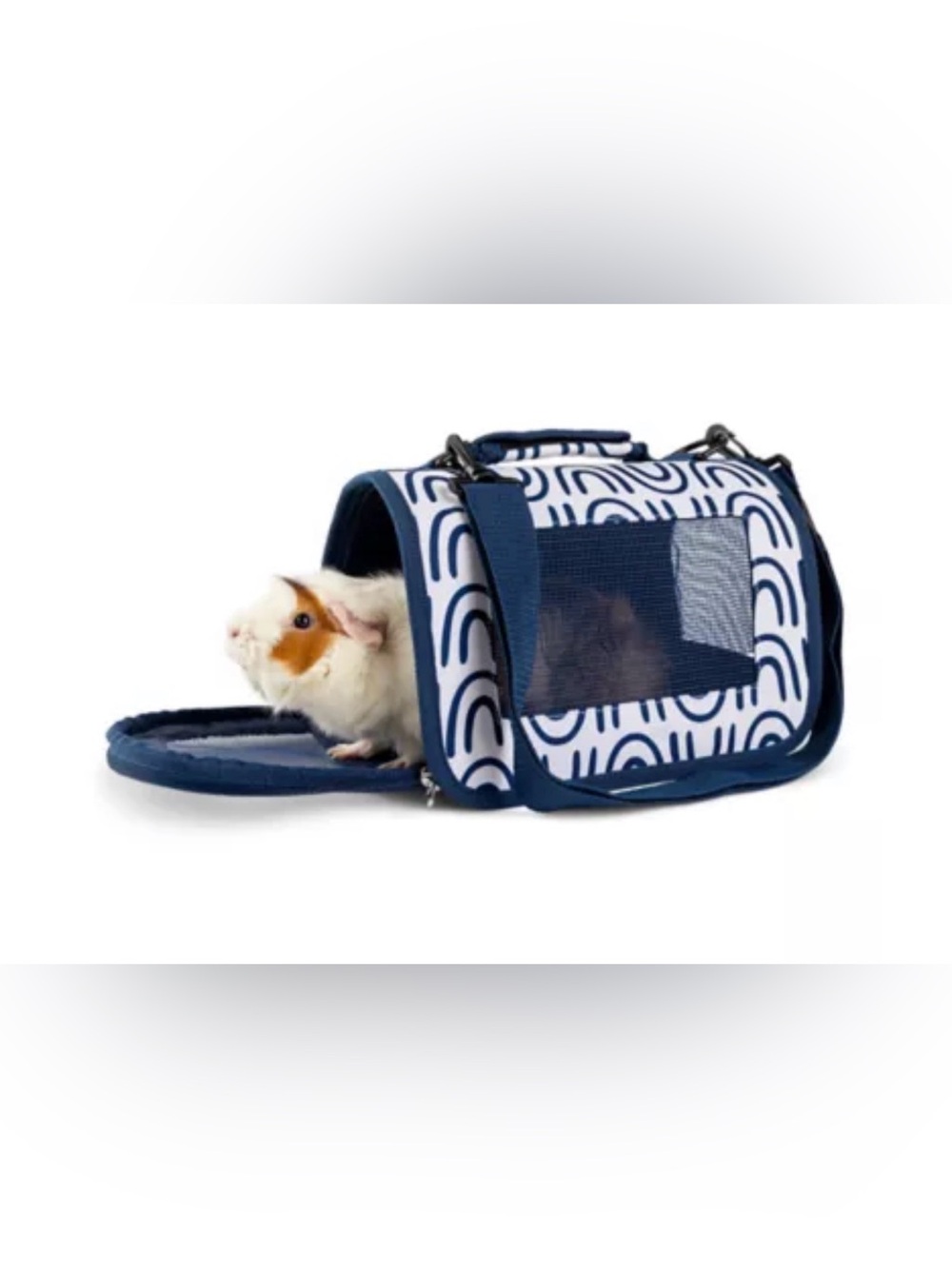 Full Checks Small Pets Travel Carrier - Blue Patterned Guinea Pig Bag